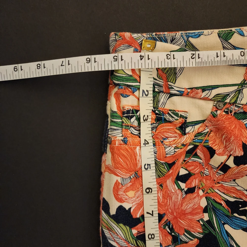 Preowned Chico Jeggings Ankle, Floral, Women's Size 0.5, USA 6P Good - Picture 11 of 14